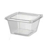 Lacerta T21904 Fresh N' Sealed 12 oz. Deli Container, Hinged, PET, Clear - 256/Case