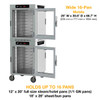 Metro HBCW16-DC-M HotBlox 16-Pan Dual-Cavity Insulated Holding Cabinet, Clear Door, 120V