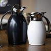 Service Ideas NIC10BSPBBL Nicollet 33.8 oz. Vacuum Insulated Carafe, Push Button Lid, Radiant Black