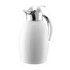 Service Ideas NIC10BSPBWH Nicollet 33.8 oz. Vacuum Insulated Carafe, Push Button Lid, Radiant White