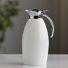 Service Ideas NIC15BSWH Nicollet 50.7 oz. Vacuum Insulated Carafe, Flip-Top Lid, Radiant White
