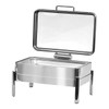 Eastern Tabletop EB15506 Solas 8 qt. Rectangle Waterless Chafer, Polished Stainless Steel