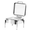 Eastern Tabletop EB15501 Clara 6 qt. Square Waterless Chafer, Polished Stainless Steel
