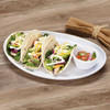 GET CS-6112-W Siciliano 13-1/4" x 9-1/2" Oval Coupe Platter, Melamine, White - 12/Case