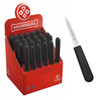Mundial 5601-3 1/4 5600 Series 3-1/4" Chef's Style Paring Knife, Black - 24/Case