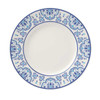 Libbey 114557 Lisbon 6-3/8" Wide Rim Plate, Porcelain, White/Blue