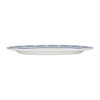 Libbey 114558 Lisbon 11-1/2" Oval Platter, Porcelain, White/Blue
