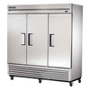 True T-72-HC T-Series Three-Section Reach-In Refrigerator, Solid Doors
