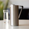 Service Ideas X7025BSV2 Slim 64 oz. Water Pitcher with Ice Guard, Brushed Stainless
