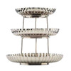 Tablecraft 13160 Round Three-Tiered Scalloped Seafood Tower, Stainless Steel