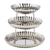 Tablecraft 13160 Round Three-Tiered Scalloped Seafood Tower, Stainless Steel