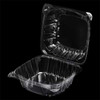 Victoria Bay VBNH66C 6" x 6" Sandwich Container, Hinged Lid, PS, Clear