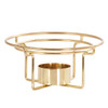 Cal-Mil 22917-116 Monaco Collection 2" dia x 7"H Chafer Alternative, Shiny Gold