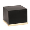 Cal-Mil 22127-11-116 Monaco Collection 14" x 11"H Cube Riser, Black & Gold