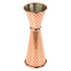 Barfly M37202CP Diamond Lattice 1 & 2 oz. Japanese Style Jigger, Copper-Plated Finish