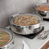 Spring USA 2572-8/38 Radiance All Glass Cover 6 Qt. Stainless Steel Round Induction Chafer, Titanium
