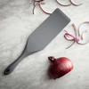Tablecraft 11834 12-1/2" High Temp Wide Spatula Spurtle, Silicone, Gray