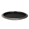 Service Ideas TR1412RIDT Metallic Elements 14" Non-Slip Tray, Removable Insert, Round, Dark Tungsten