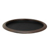 Service Ideas TR1412RIDW Natural Elements 14" Non-Slip Tray, Removable Insert, Round, Dark Wood