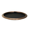 Service Ideas TR1412RIRG Metallic Elements 14" Non-Slip Tray, Removable Insert, Round, Rose Gold
