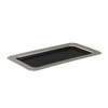 Service Ideas TR137RI 13" x 7" Non-Slip Tray, Removable Insert, Rectangle, Brushed Stainless