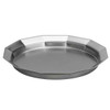 Service Ideas TRPN119RIBS 12-Sided 11" Non-Slip Tray, Removable Insert, Round, Brushed Stainless