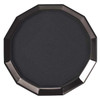 Service Ideas TRPN119RIBSBX Metallic Elements 12-Sided 11" Non-Slip Tray, Removable Insert, Round, Black Onyx
