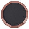 Service Ideas TRPN119RIBSRG Metallic Elements 12-Sided 11" Non-Slip Tray, Removable Insert, Round, Rose Gold