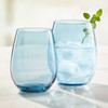 Libbey 217/AK1K2K Linear Color 11-3/4 oz. Stemless Glass, Sapphire