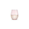 Libbey 217/AG8N1P Linear Color 11-3/4 oz. Stemless Glass, Blush