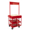 New Age 52861RED School Share Cart w/ 2 Cold Pans, Red