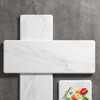 American Metalcraft MW24 Melamine Naturals 24" x 8-3/4" Serving Board , Melamine, White Marble