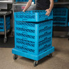 Carlisle C223614 E-Z Glide 22-1/2" Rack Dolly, Plastic, Blue