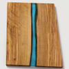 American Metalcraft OWP12 Olive Wood 12" x 10" Serving Board, Polyresin, Blue