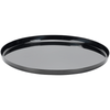 Service Ideas TRME9RIBX Metallic Elements Modern Edge 9" Non-Slip Tray, Removable Insert, Round, Black Onyx