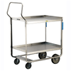 Lakeside 4743 Handler Mobile Utility Cart w/ Ergonomic Handle, 2-Shelf, SS