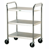 Lakeside 479 Mobile Utility Cart, Tubular, 3-Shelf, Chrome Plated