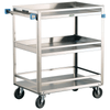 Lakeside 526 Mobile Guard Rail Utility Cart, 3-Shelf, SS