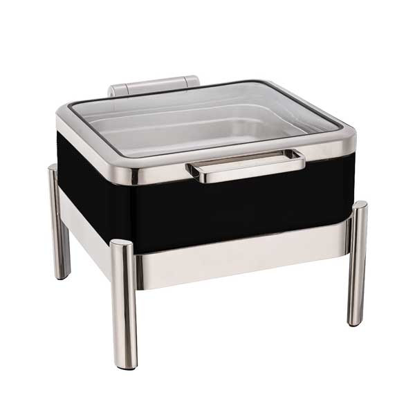 Square Induction Chaffer Eastern Tabletop 3874GSMB Jazz Smooth Collection 6 Qt. Square Induction ...