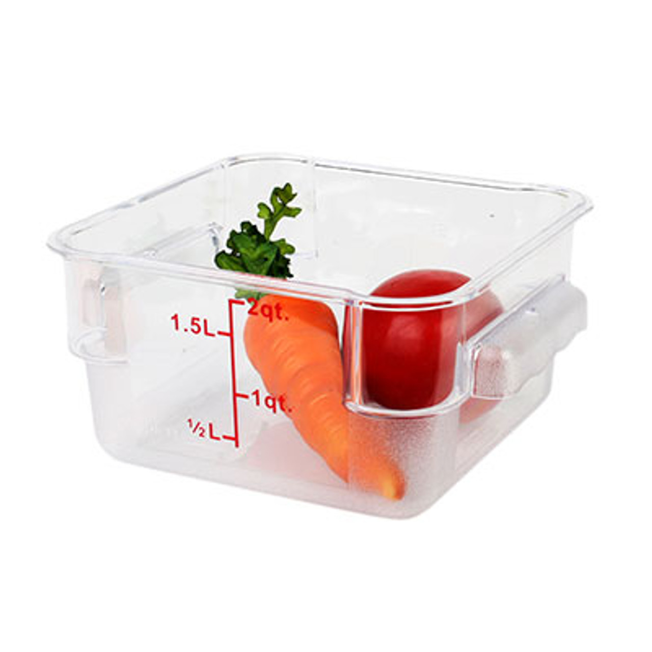 Thunder Group Food Storage Container, Plastic, Square, White, 2 qt