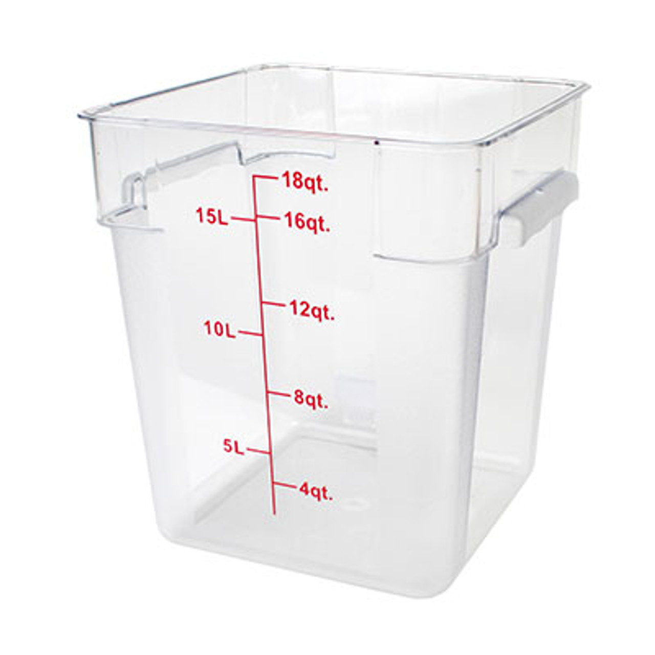 Carlisle 4 Qt. Clear Square Polycarbonate Food Storage Container