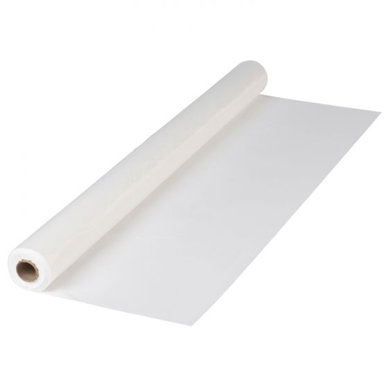 Hoffmaster White Disposable Plastic Roll Table Covers, 40 in. x