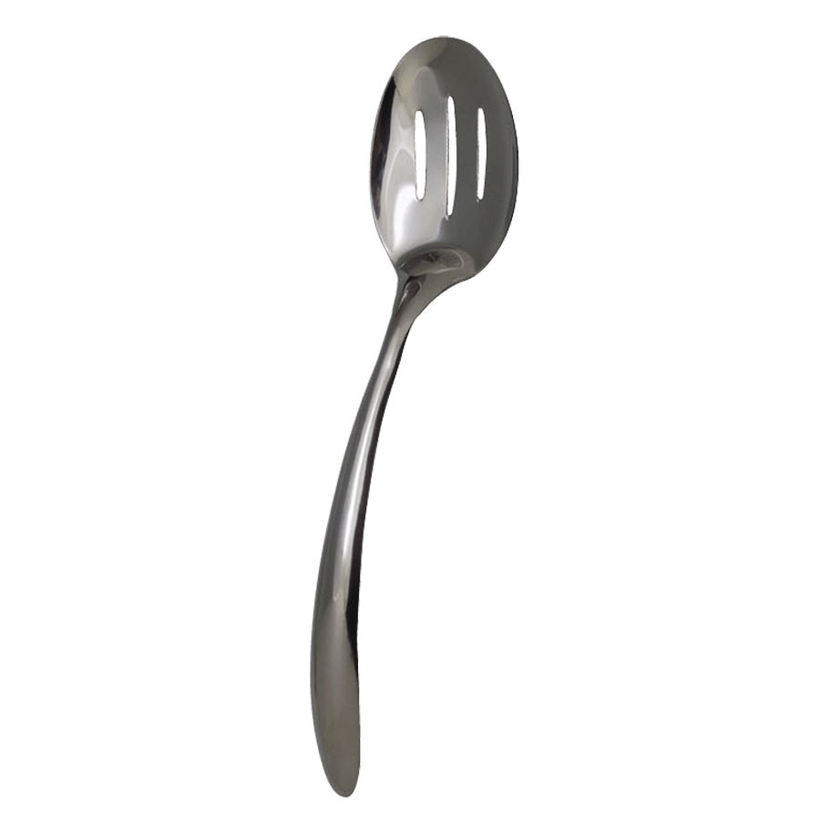 ABC LUN02 13" Notched Stainless Steel Large Serving Spoon Ford Hotel
