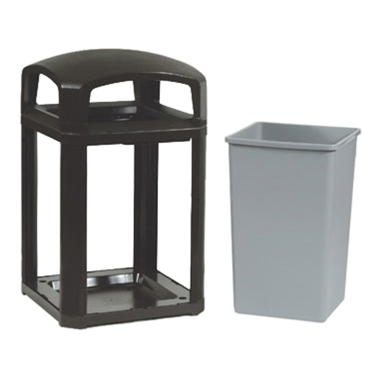 Rubbermaid Commercial Rigid Trash Can Liner,27-1/4 H x ,Gray