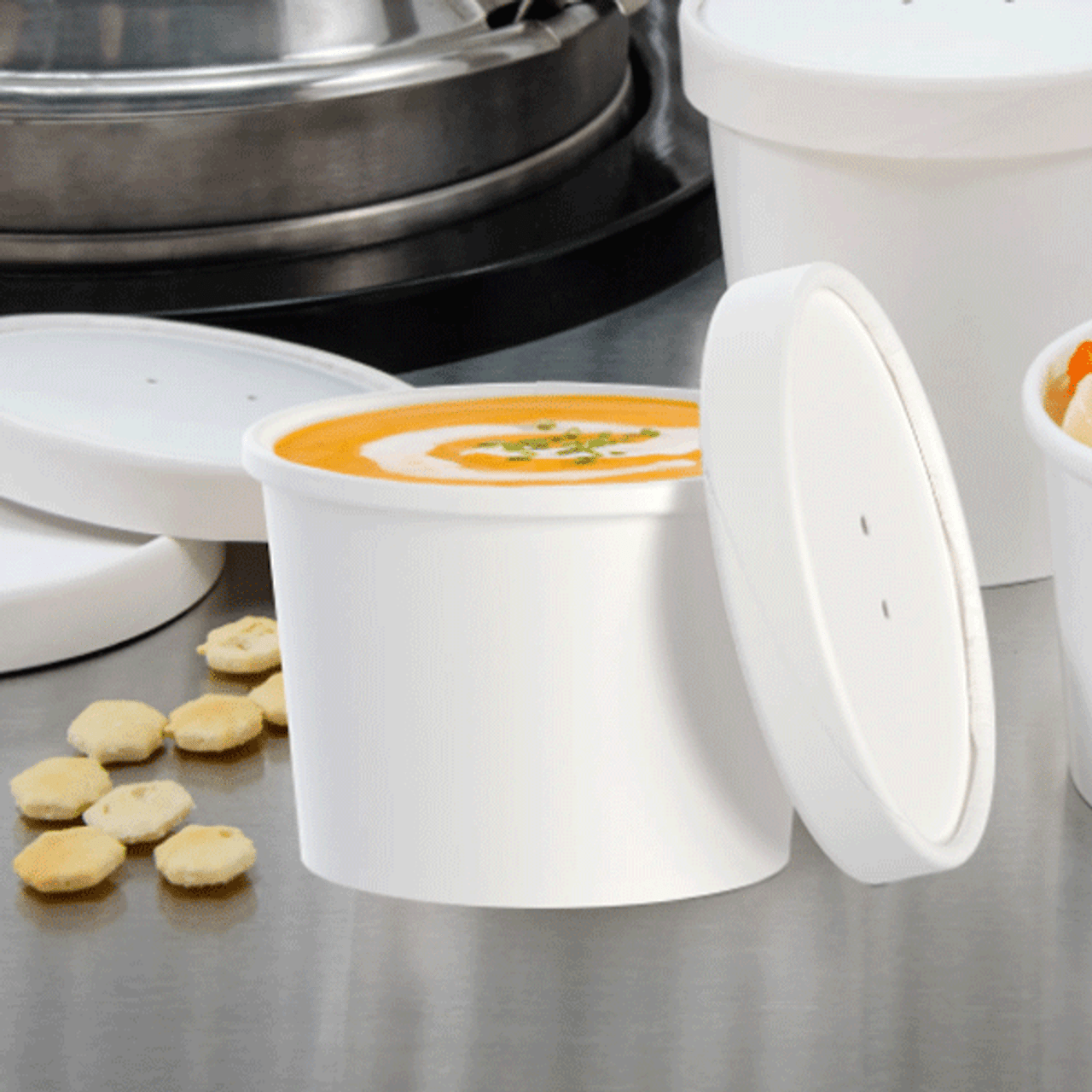 Dart Container 12SJ20 12 oz White Styrofoam Soup Carryout