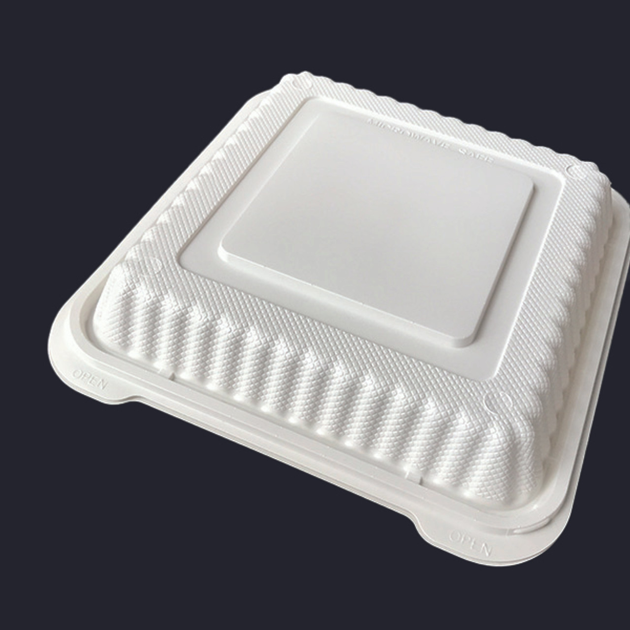 9''x9'' Hinged Takeout Boxes  Extra Large Clamshell Containers