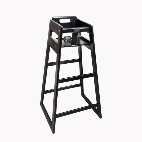 CSL 910BL Deluxe Pub Height High Chair, Stackable, Black Wood 39-1