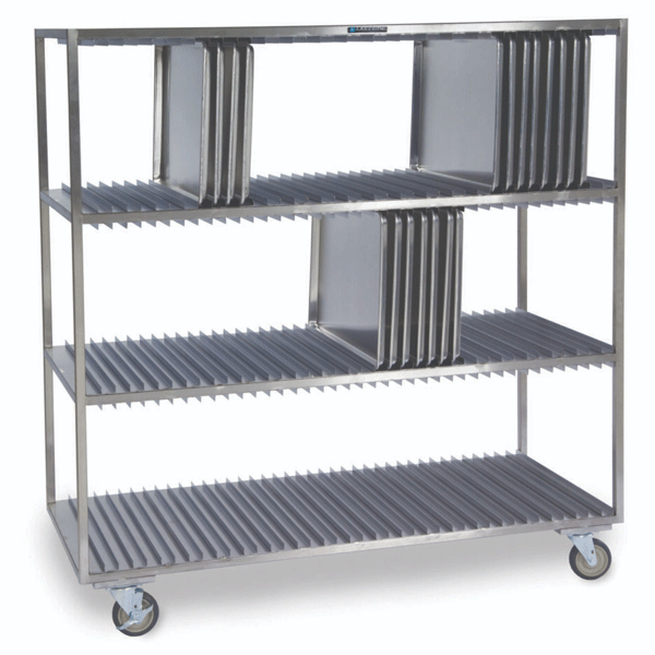 Lakeside 848 Mobile Sheet Pan Drying Rack, 3 Shelf, SS - Ford Hotel Supply