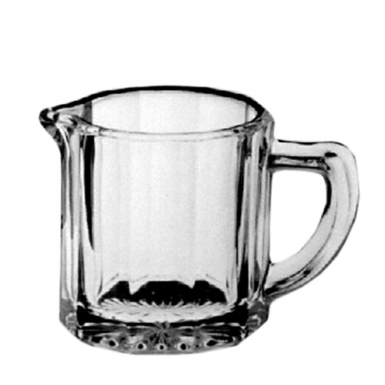 Anchor Hocking 07008 2.5 oz. Glass Creamer with Handle - 24/Case