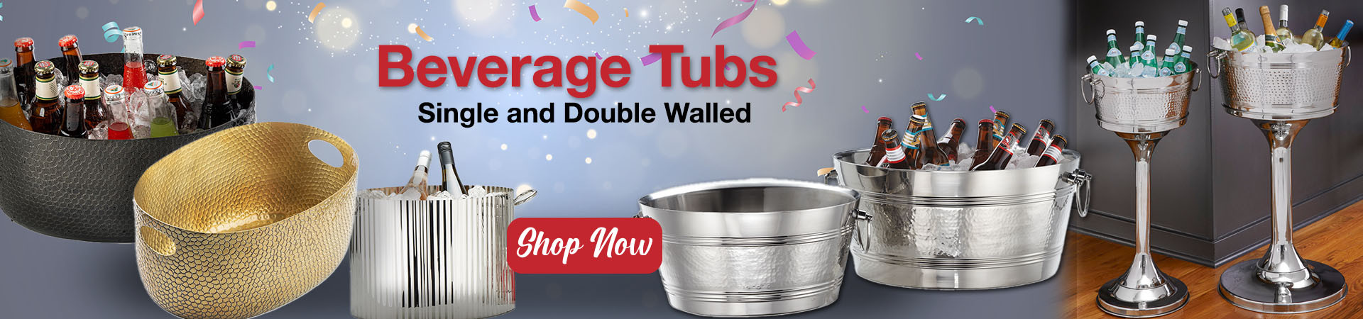 Shop Single & Double Wall Beverage Tubs